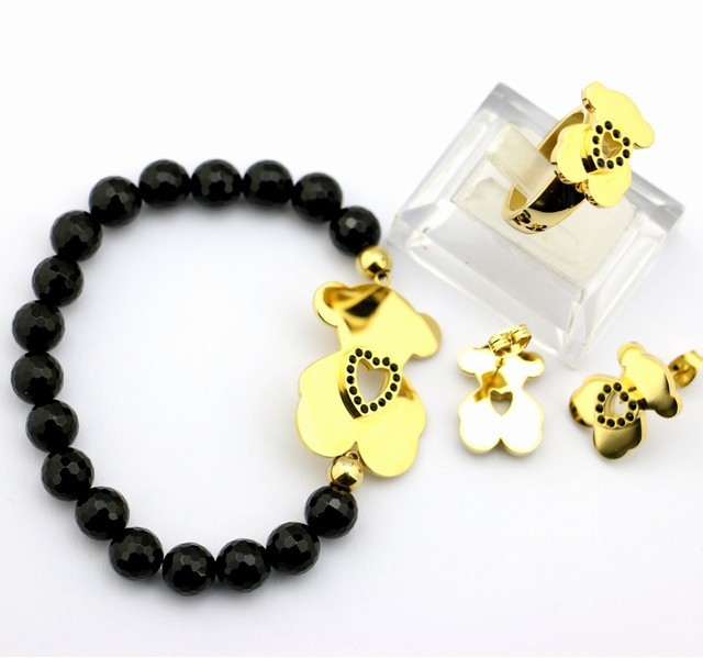 Sell 2015 fashion bear jewelry set, necklaces and earrings