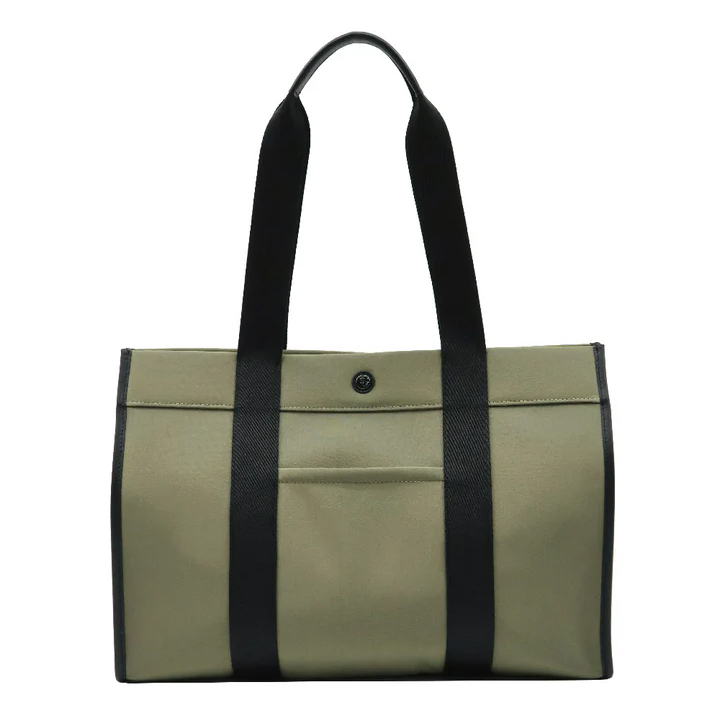 Waterproof Nylon with Cow Leather Tote Bag