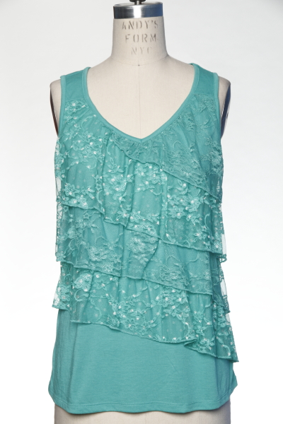 T/R Ruffle Tank