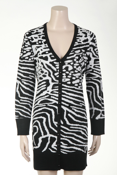 Ladies jacquard cardigan