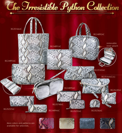 The Irresistable Python Collection (Cosmetic Bags)