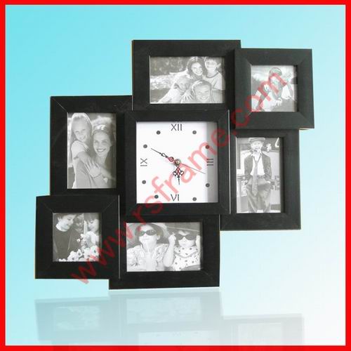 Black Collage Photo Frame With Clock Maker Wholesales Online
