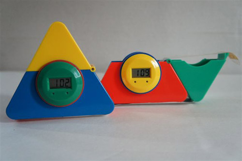 Tape Dispenser LCD Clock