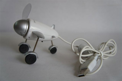 Aeroplane USB Fan-White