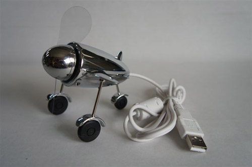 Aeroplane USB Fan-Silver