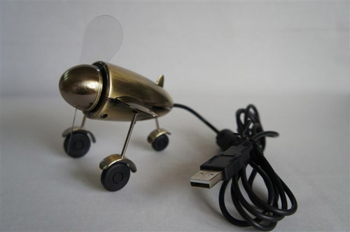 Aeroplane USB Fan-Green Bronze
