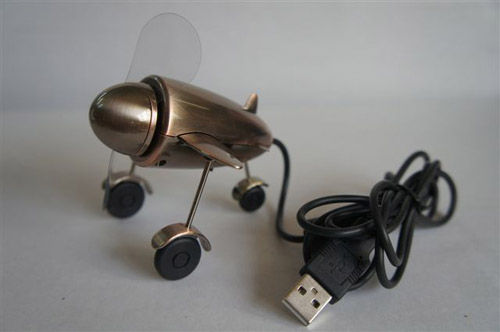 Aeroplane USB Fan-Red Bronze