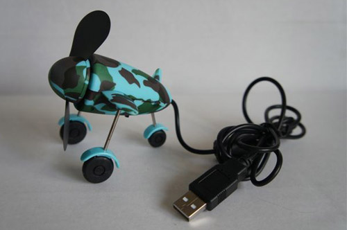 Aeroplane USB Fan-Camouflage Blue