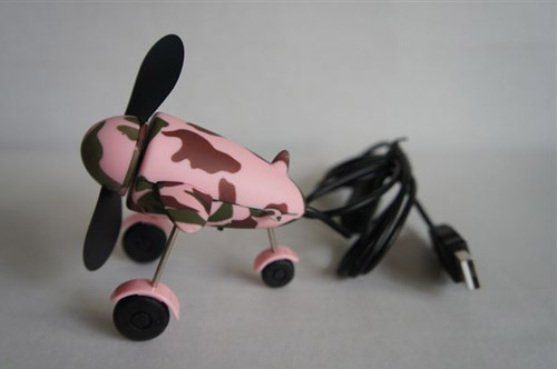 Aeroplane USB Fan-Camouflage Pink