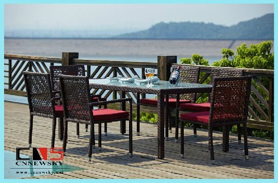 Garden Furniture Wicker Dining Set
