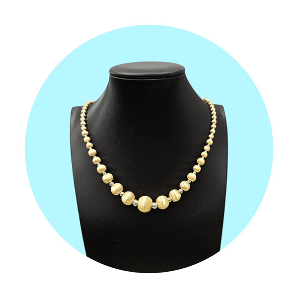 18K Yellow and White Gold Necklace