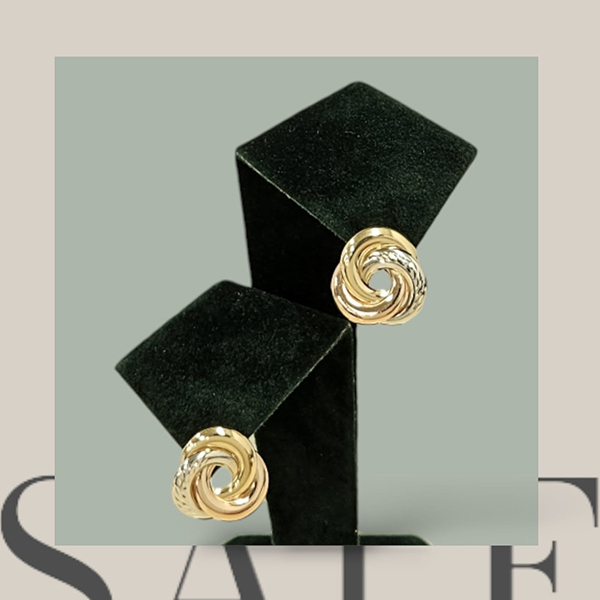 18K Tricolor Earring