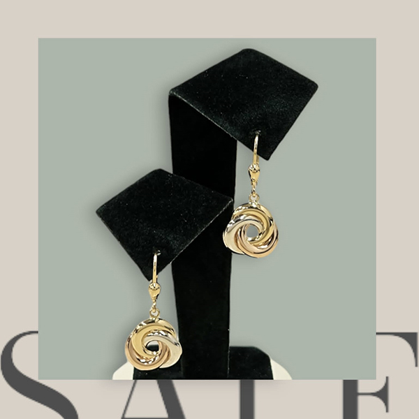 18K Tricolor Earring