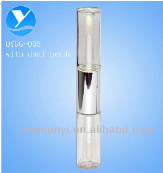 Sell Qygg-005 7ml Dual Head Empty Plastic Cosmetic Lip Gloss Tube Packaging