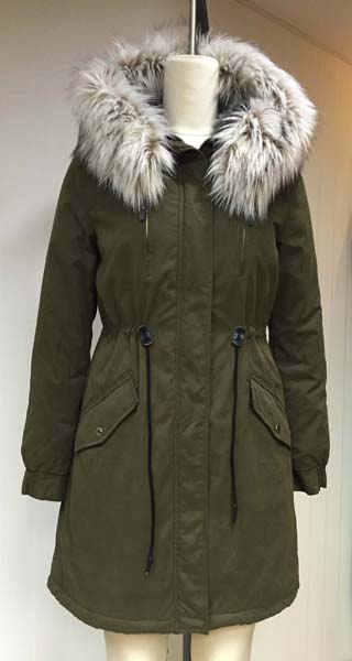 Ladies Fur Hooded Parka