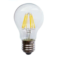 Dimmable Filament LED Light, A19-6W-D Clear
