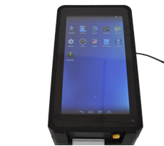 WiFi/Bluetooth/3G(GPRS) Mini Android POS Intelligent pad thermal printer with 7 inches touch screen