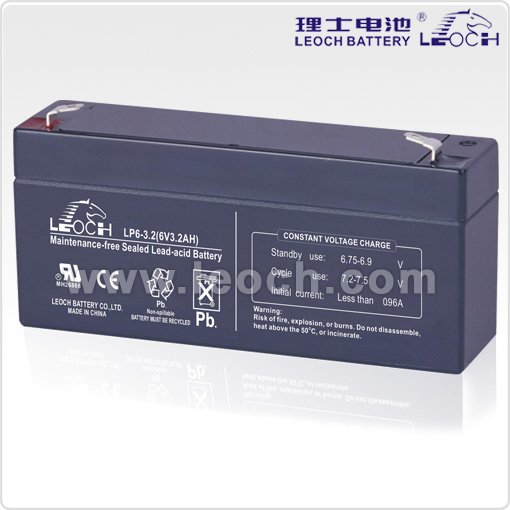 Low Self-discharge Lead Acid Battery 6v, 3.2ah