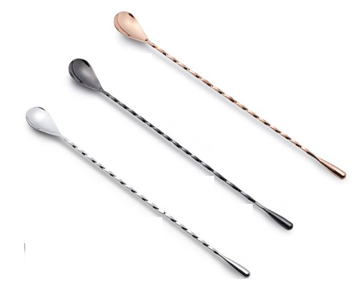 12 inch Twisted Spoon (copper, dark black, chrome plated finish)