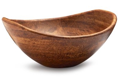 Crushed Bamboo Swoop Serving Bowl