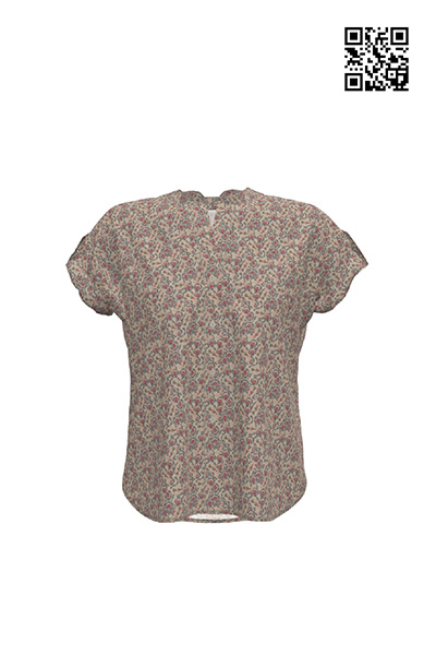 Floral Rolled Sleeves Floral Blouse