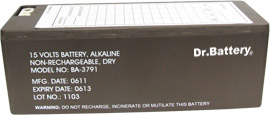 BA-3791,15 Volts, 16Ah, Alkaline battery pack.