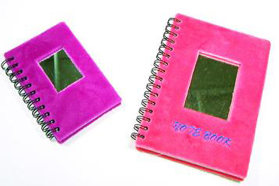 Plush Note Book With Mirror