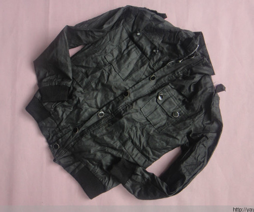 Stock Garment Pu Leather Jacket
