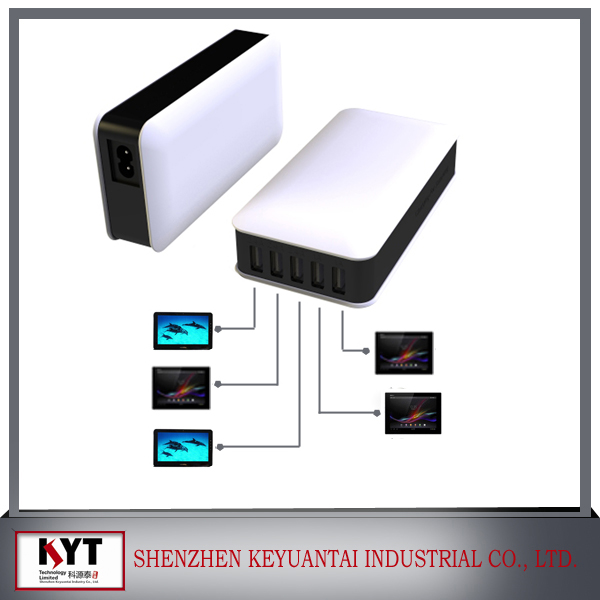 2014 new style 5v12a 60w 5 port usb charger with Smart ic for all brand smart phones