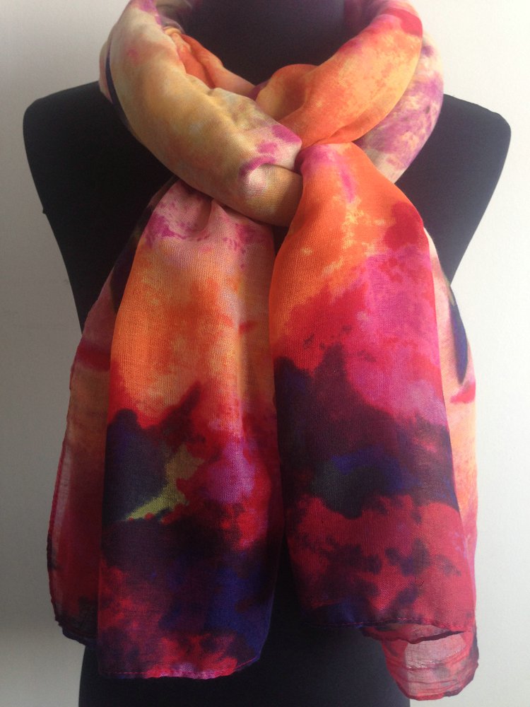 Abstract Polyester Scarf, Ladies Scarves, Woven Scarf