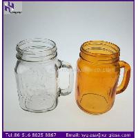 Glass Mason Jar With Handle