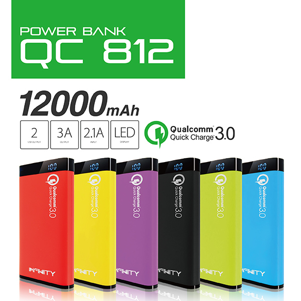 INFINITY QC 812 12000mAh Powerbank