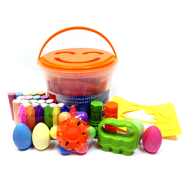 56 Pieces Sidewalk Chalk Play Set