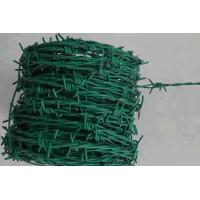 Galvanized and plastic coated barbed wire