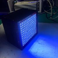 Air-cooled UV LED array light source with high intensity for large area curing