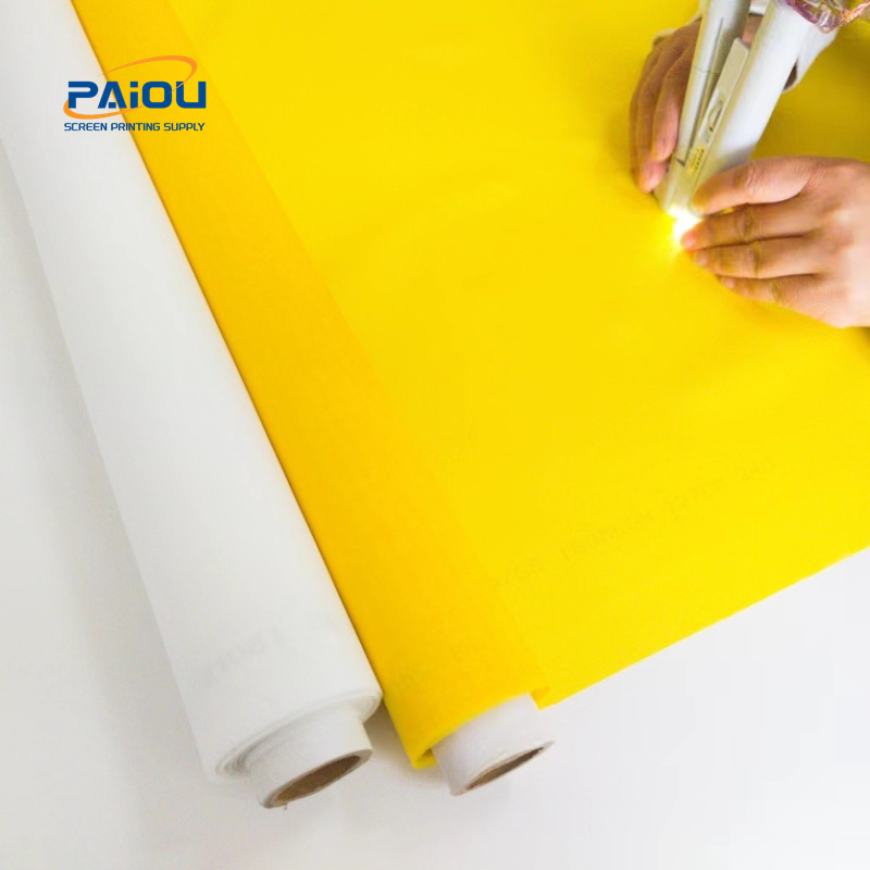 7t-165t Polyester Monofilament Screen Mesh Silk Screen Printing Mesh