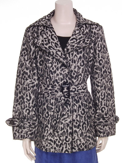 Animal printed coat
