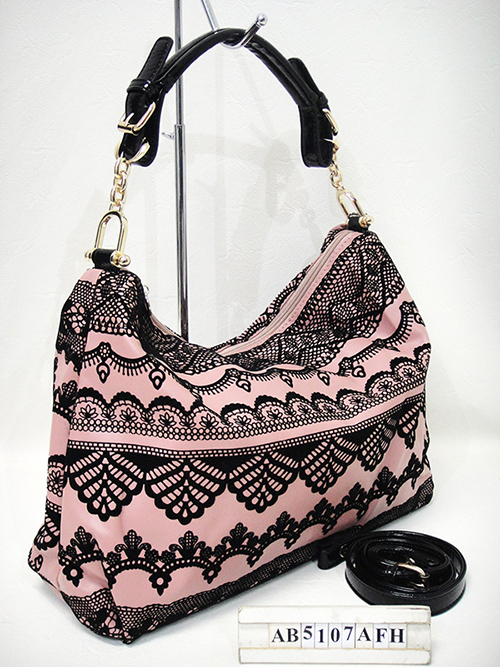 Flocking Printed Handbag