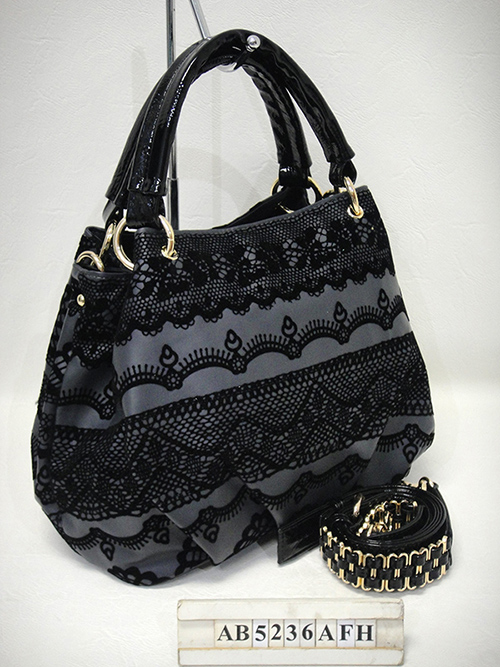 Flocking Printed Handbag