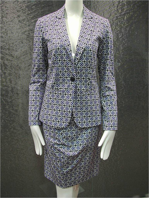 Ladies' Printed Blazer and Skirt