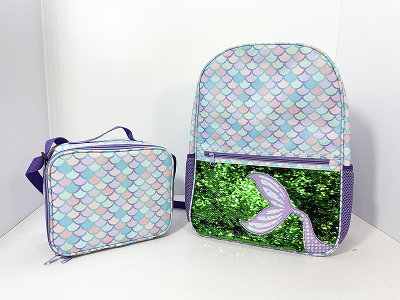 Mermaid Lunch Box Bag & School Bag