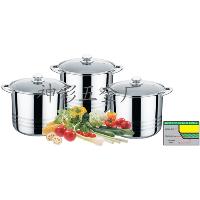 6pcs Capsuled Bottom Stock Pot Sets