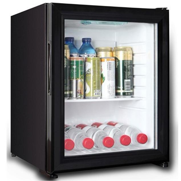 Absorption Hotel Mini Bar Glass Door Mini Fridge Absolutely Silent 30 Liters