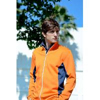 Orange Long Sleeve Stand Collar Zip Closure Men&#039;s Golf Jacket, DSC0289