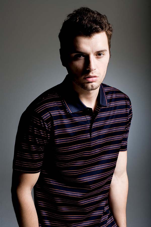 Men's Short Sleeve Polo Collar Stripped Pattern Mercerized Jersey Polo Shirt