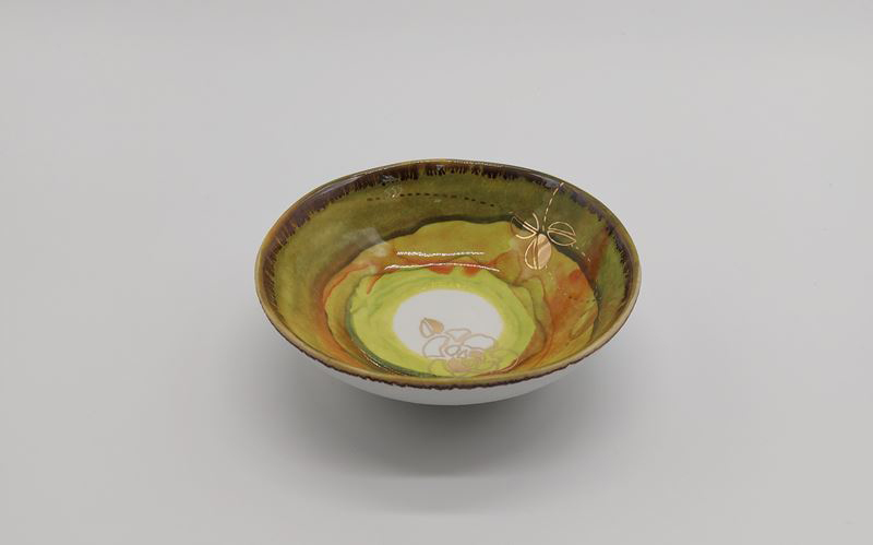 Porcelain Gold Foil Decal Bowl