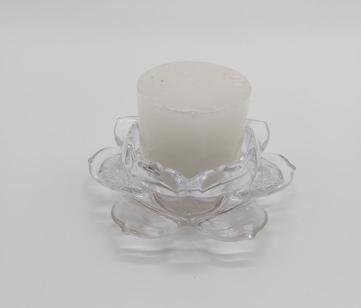 Glass Lotus Candle Holder