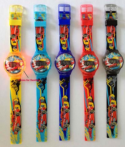 Plastic LCD flash kids watch