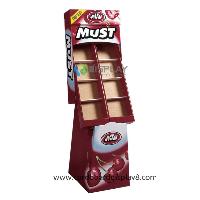 Power Wing Cardboard Floor Display For Coffee Promotion