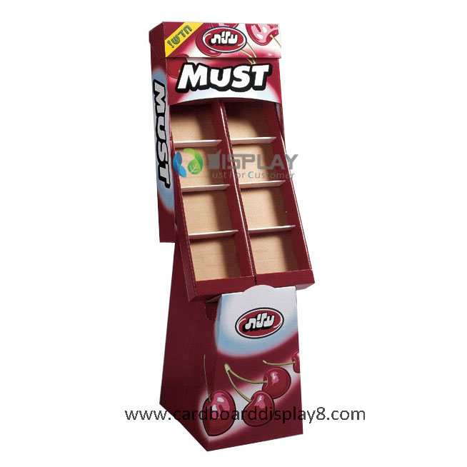 Power Wing Cardboard Floor Display For Coffee Promotion